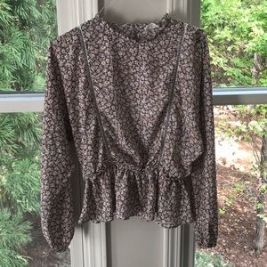 Floral Peplum Blouse